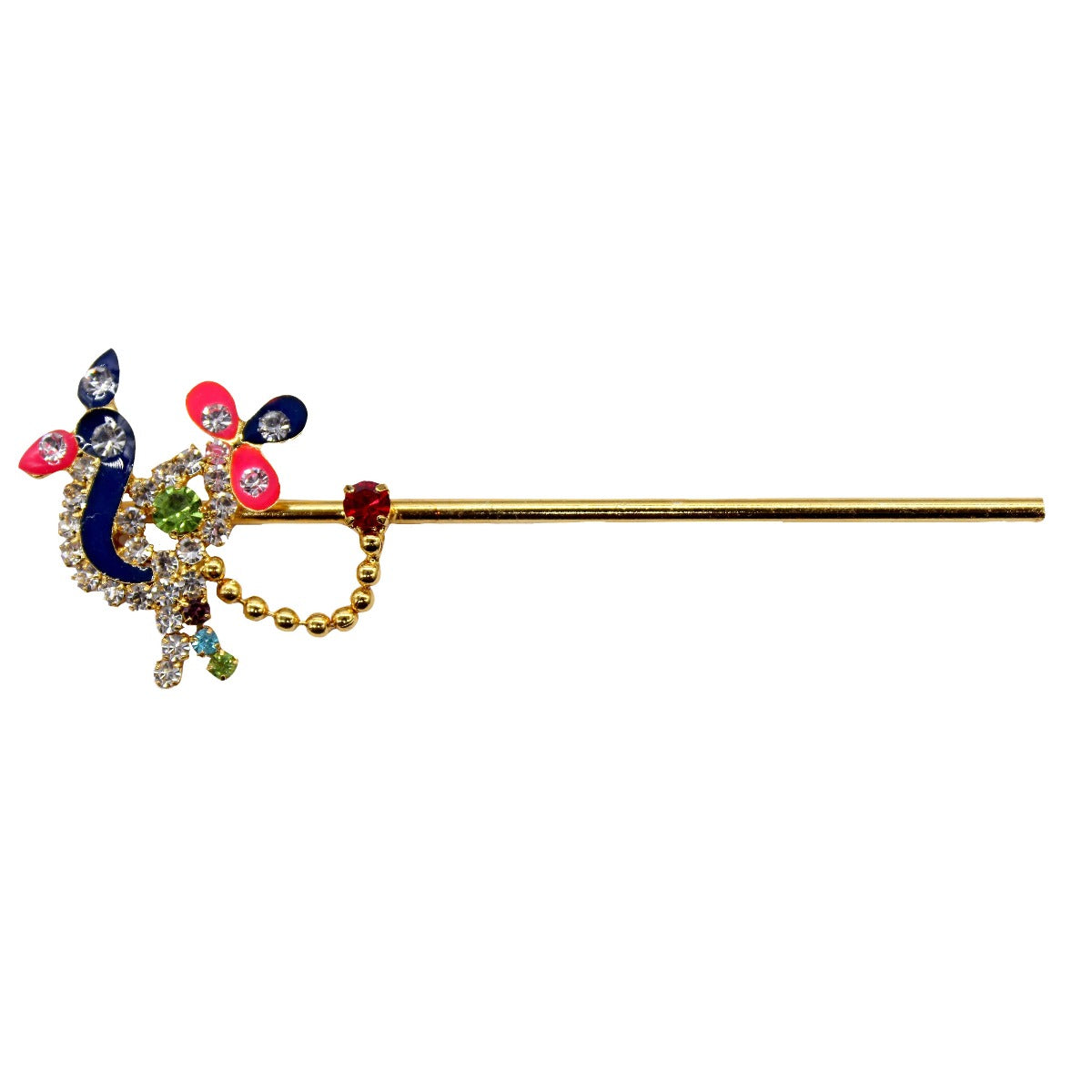 Peacock Design Flute For Laddu Gopal Ji ( 3 Inch )